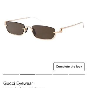 Gucci Gold Frame Sunglasses with Black Lenses